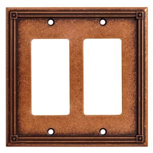 Liberty Kitchen Cabinet Hardware - Ruston Switchplate in Sponged Copper