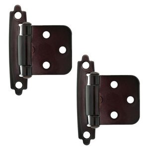 Liberty Kitchen Cabinet Hardware - Self Closing Overlay Hinge, 2 per pkg in Oil Rubbed Bronze
