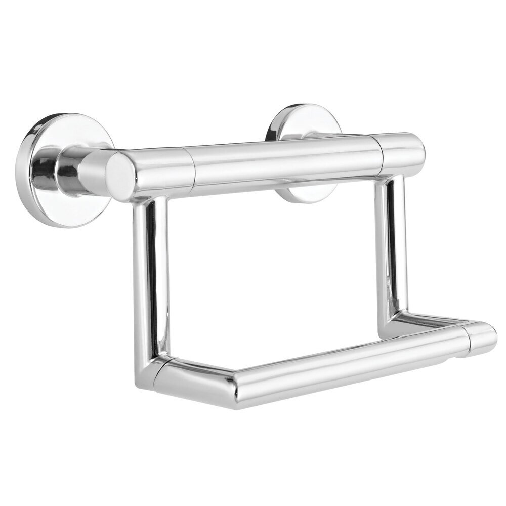 Toilet Paper Holder with Assist Bar in Polished Chrome
