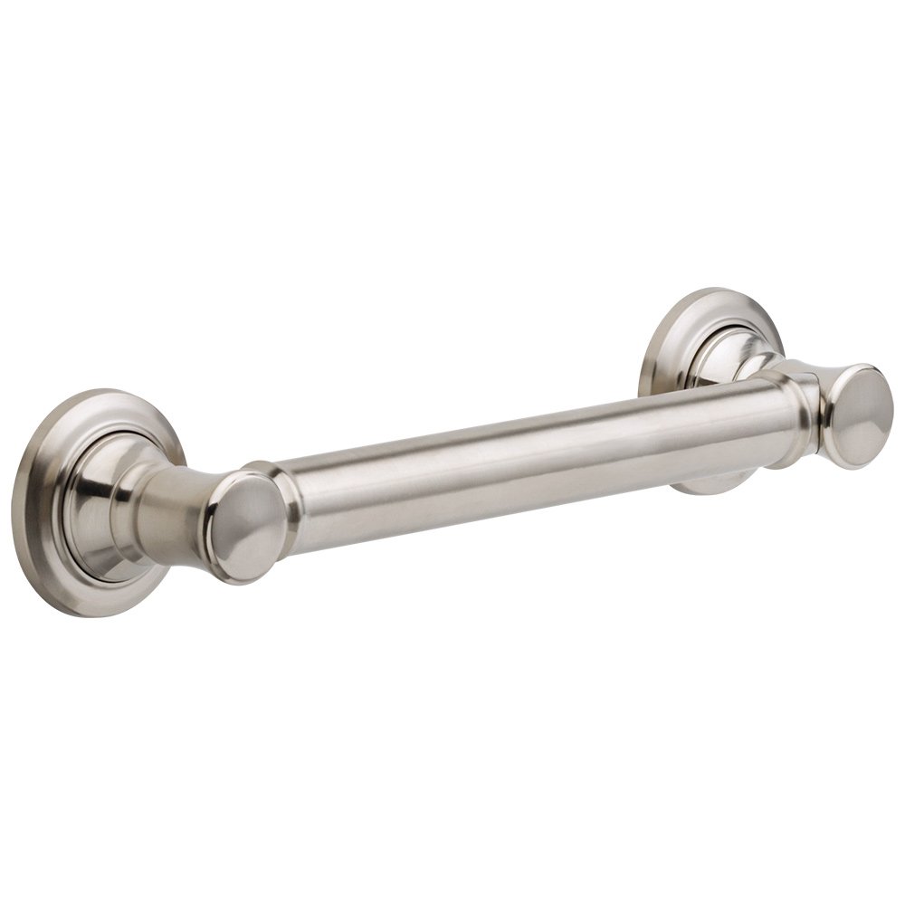 12" Decorative Grab Bar in Brilliance Stainless Steel