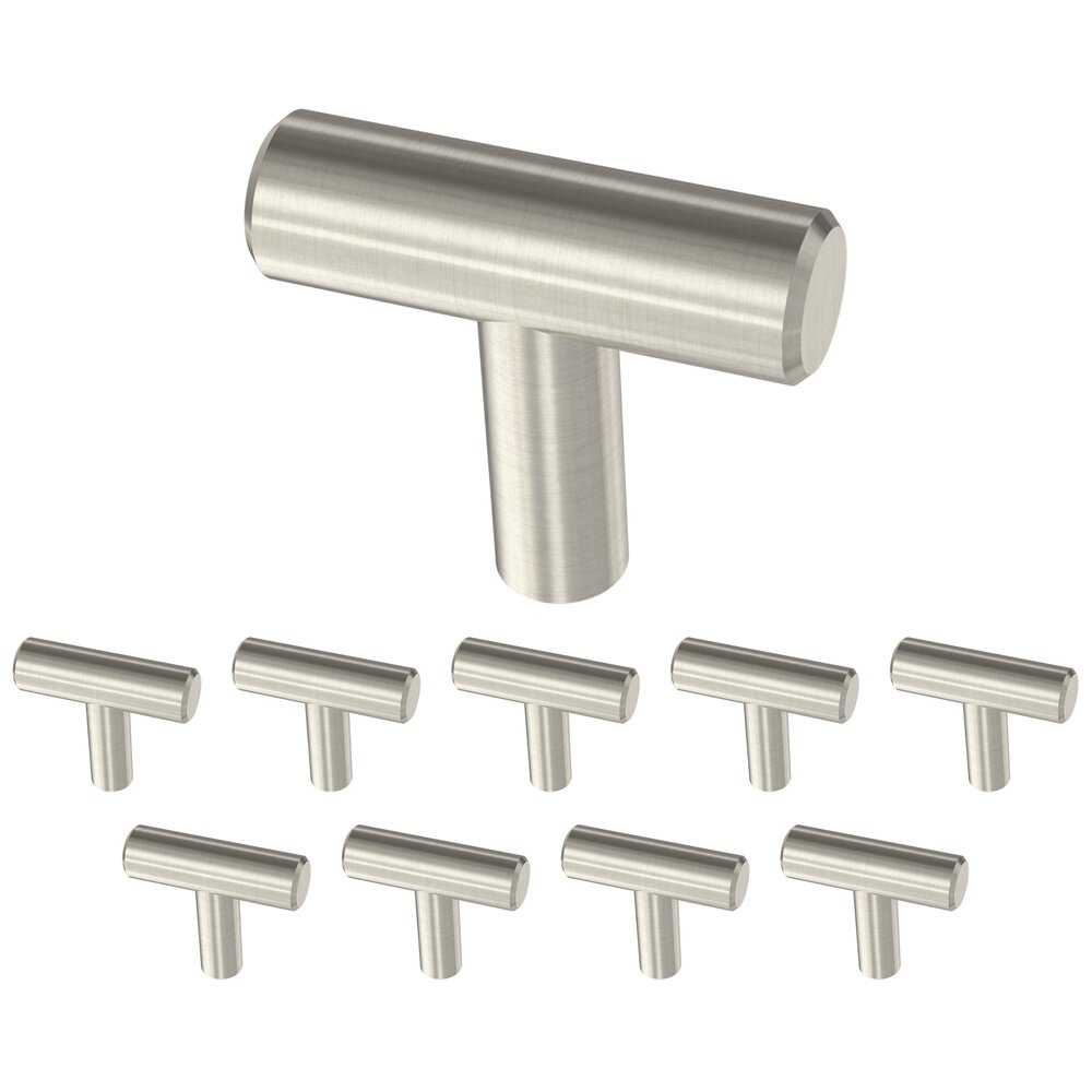 1-1/4" (32mm) Simple Round Bar Knob (10 Pack) in Stainless Steel