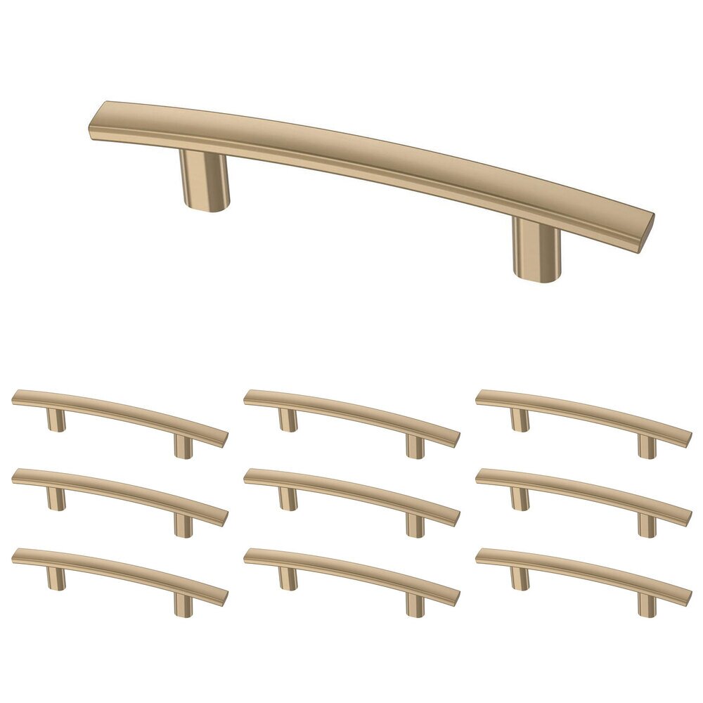 (10 Pack) 3" (76mm) Centers Subtle Arch Pull in Champagne Bronze
