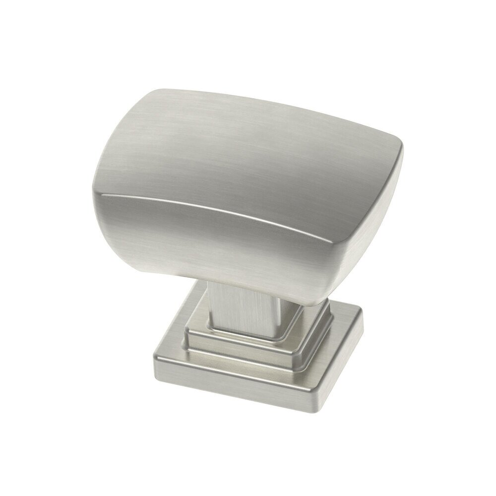 1-3/16" (30mm) Wrapped Square Knob in Satin Nickel