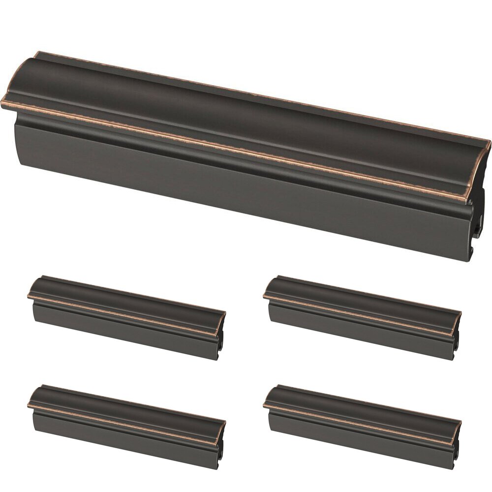 (5 Pack) 1" to 4" Adjustable Centers Classic Curve Adjusta Pull in Bronze With Copper Highlights