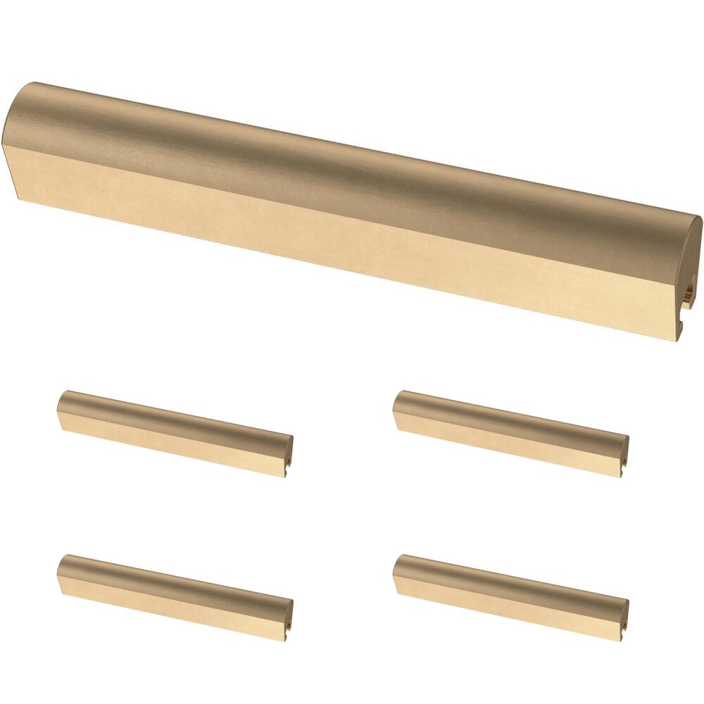 (5 Pack) 1" to 4" Adjustable Centers Modern Arch Adjusta Pull in Champagne Bronze