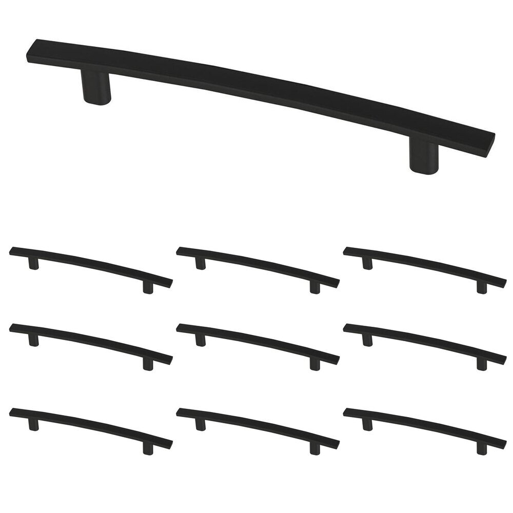 (10 Pack) 5 1/16" (128mm) Centers Subtle Arch Pull in Matte Black