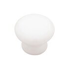 1-1/4" Ceramic Round Knob in White