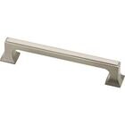 5 1/16" Pull with Square Feet in Satin Nickel