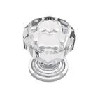 Victorian Large Clear Acrylic Knob with Chrome Base